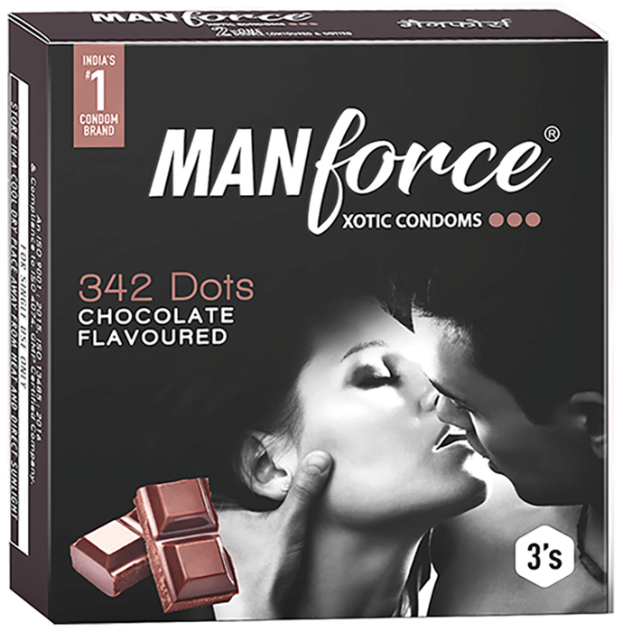 Manforce 342 Dots Xotic Condom Chocolate