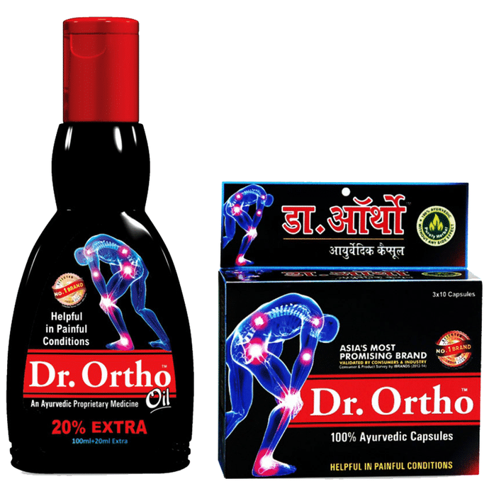 Dr Ortho Combo Pack of Ayurvedic Oil 120ml & Ayurvedic 30 Capsules